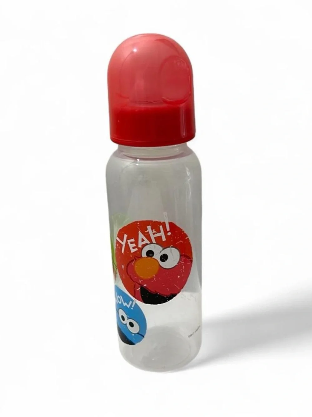 9 Oz Medium Flow Baby Bottle Sesame Street Elmo Silicone Nipple & Bottle Cover